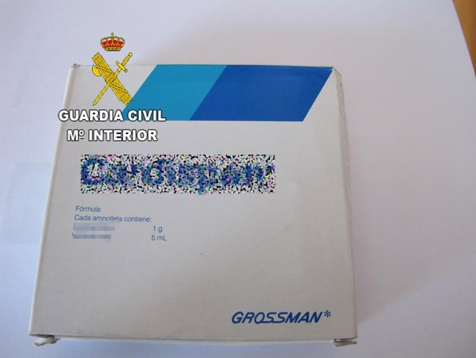 Caja de medicamento intervenida