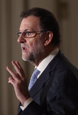 Mariano Rajoy en un desayuno informativo