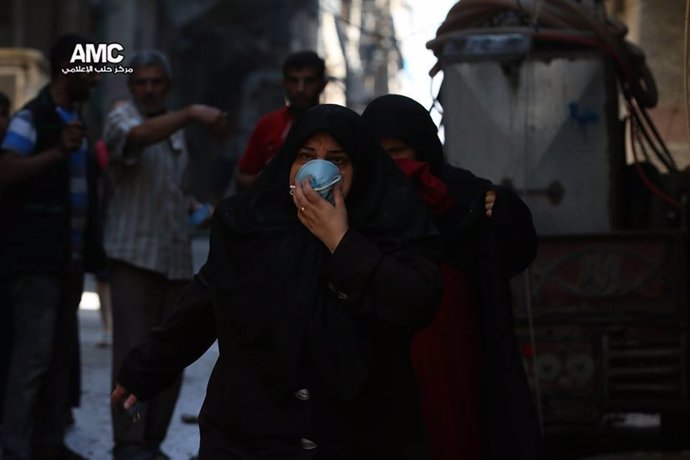 Supuesto ataque con gas de cloro del régimen  en Alepo