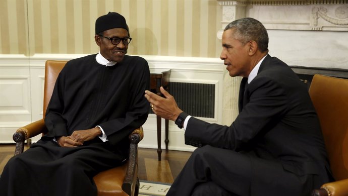 El presidente de EEUU, Barack Obama, recibe al nigeriano Muhamadu Buhari