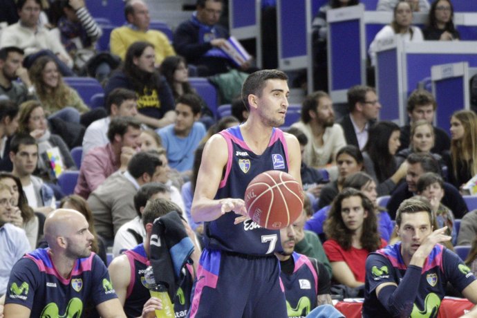 Jaime Fernández en el partido Movistar Estudiantes contra UCAM Murcia