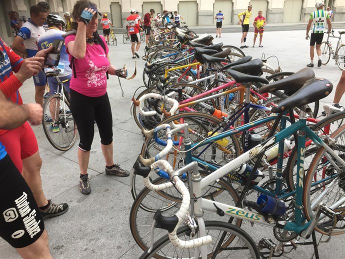 Conjunto de bicicletas participantes