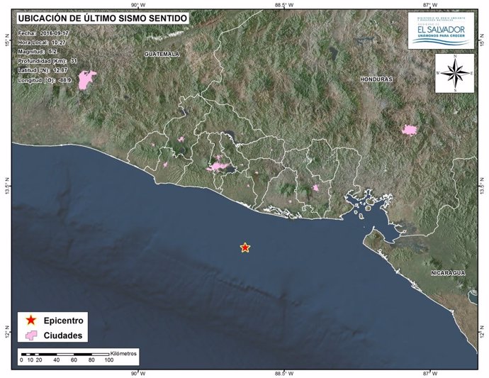 Terremoto de 5,2 grados en El Salvador