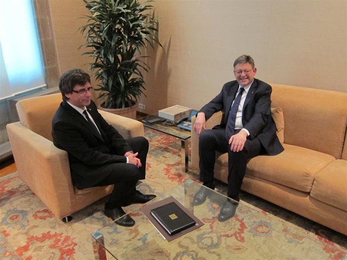 Carles Puigdemont y  Ximo Puig