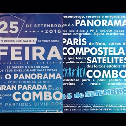 Carteles realizados por el BNG y el PPdeG en campaña