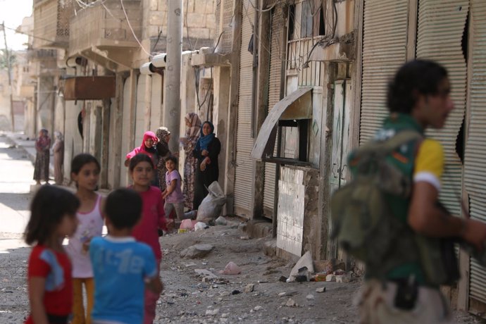 Niños en Manjib, Alepo (Siria)