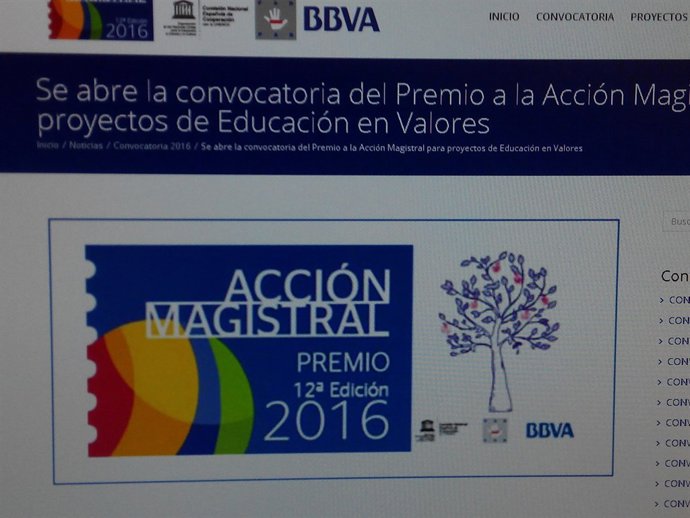 Educación en Valores al Premio a la Acción Magistral 2016