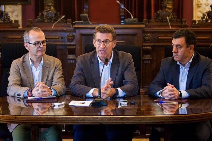 Acto de la Xunta en Ourense con el presidente y el conselleiro de Culturac.