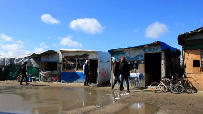 Campamento de refugiados en Calais