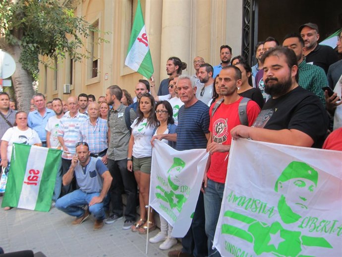 Concentración por la libertad de Andrés Bódalo