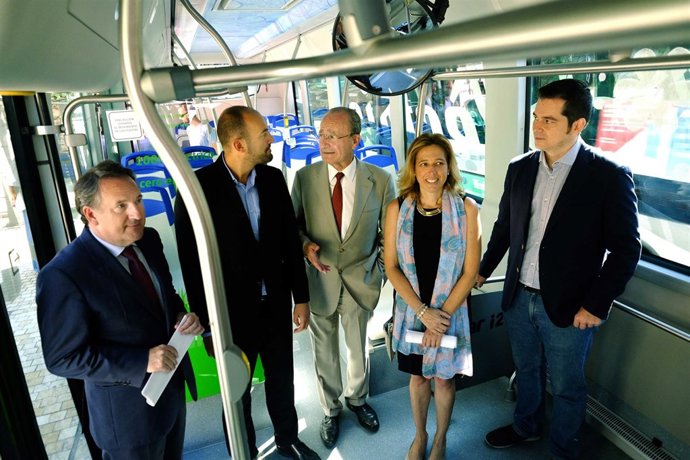Presentación del bus ecológico en pruebas en Málaga