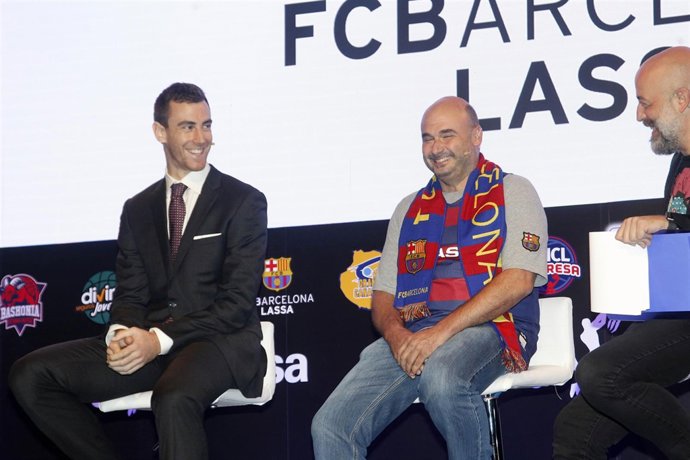 Víctor Claver (Barcelona) en la presentaciónde la Liga Endesa
