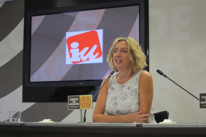 La diputada de IU en las Cortes de Aragón, Patricia Luquin