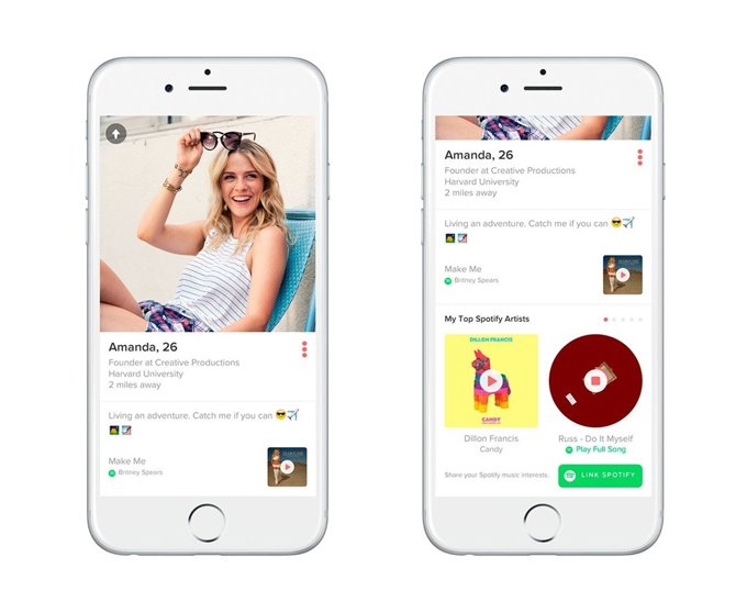 Foto: SPOTIFY/TINDER