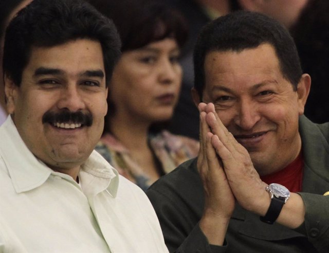 Hugo Chávez y Nicolás Maduro en 2010
