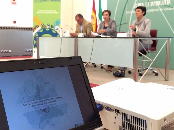 Sandra García, durante la presentación del plan de movilidad