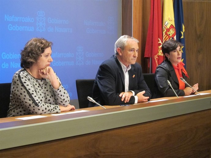 Isabel Elizalde, Mikel Aranburu y María Solana.