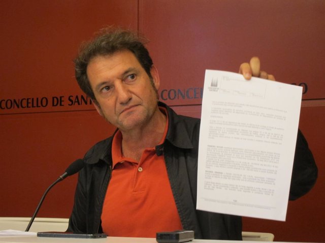 El concejal de Espazos Cidadáns de Santiago, Jorge Duarte, de Compostela Aberta