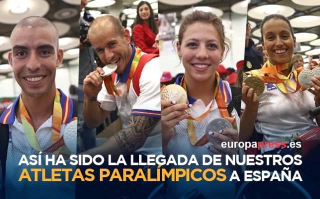 Llegada de los paralímpicos a España