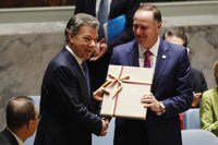 Santos celebra en la ONU que "hay una guerra menos en el planeta"