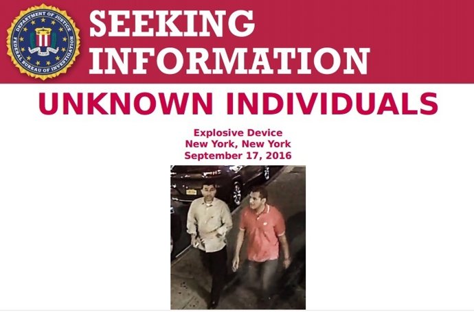 Aviso del FBI por la explosión de un artefacto en Nueva York