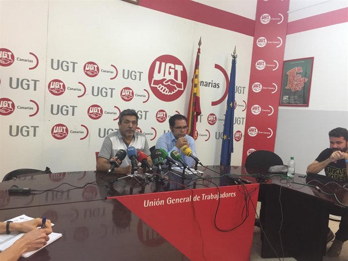 Rueda de prensa de UGT y CCOO Canarias