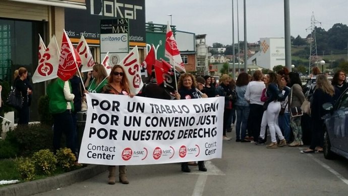 Paros del sector de telemarketing