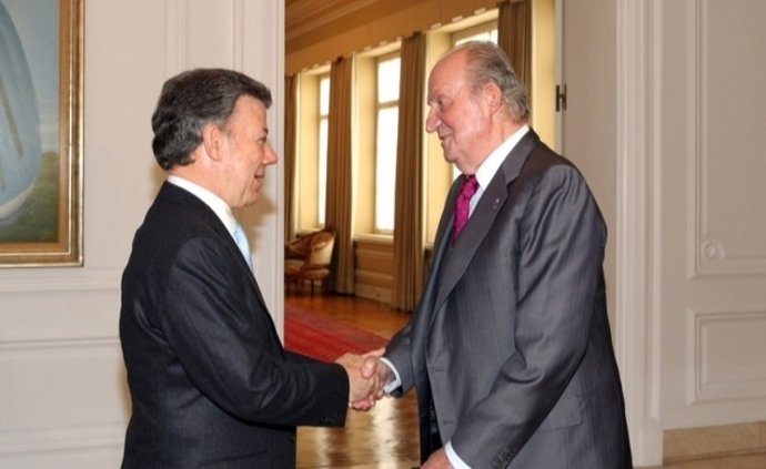 Juan Manuel Santos y el Rey Don Juan Carlos