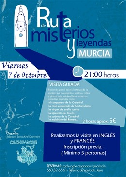 Cartel de la Ruta de los misterios y leyendas de Murcia