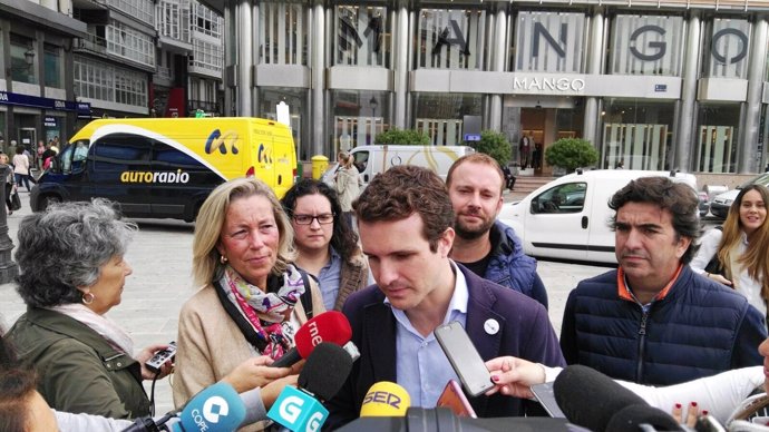 Pablo Casado, este jueves en A Coruña