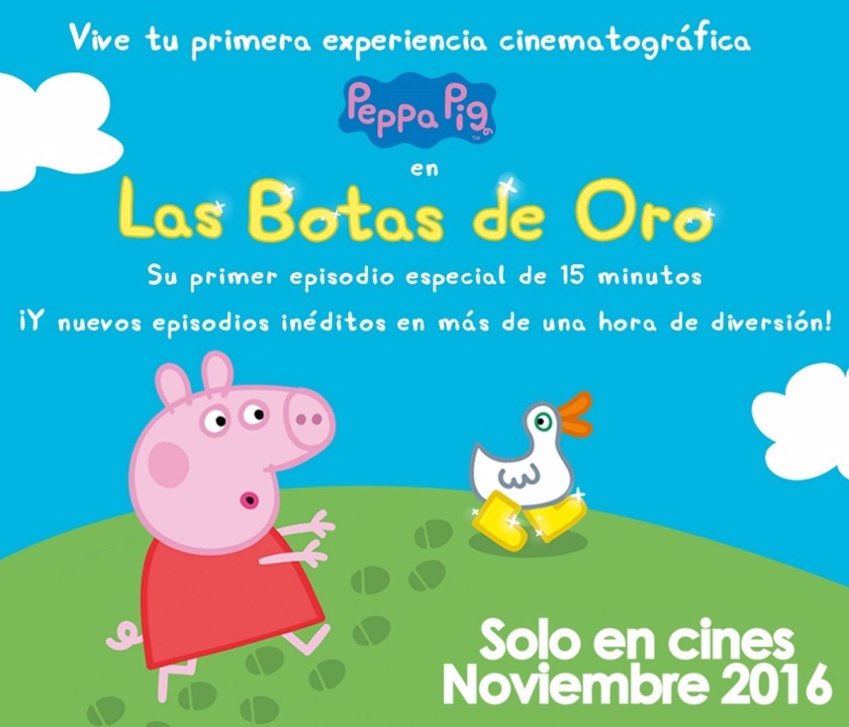libro de texto Poderoso Chillido Peppa Pig salta al cine el cine el 12 de noviembre con 'Las botas de oro'