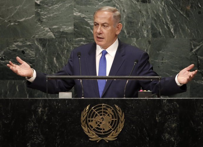 El primer ministro israelí, Benjamin Netanyahu, habla en la ONU