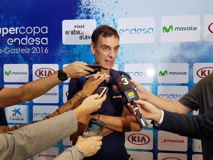 El entrenador del FC Barcelona Lassa, Georgios Bartzokas