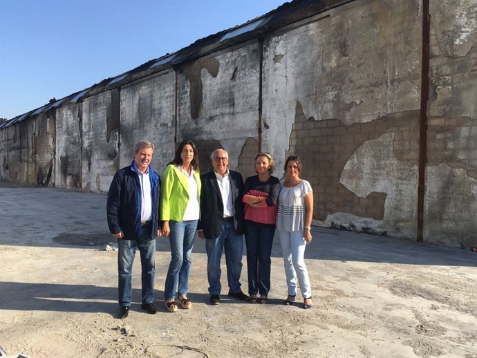 Loles López en su visita a Andújar