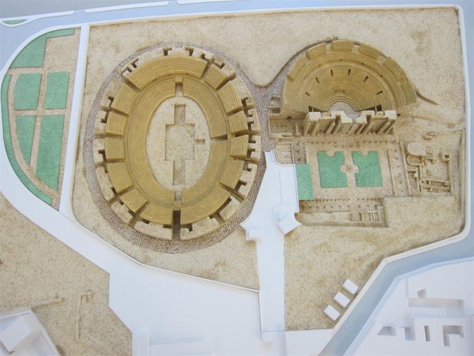 Maqueta del Teatro y Anfiteatro Romano para Invidentes