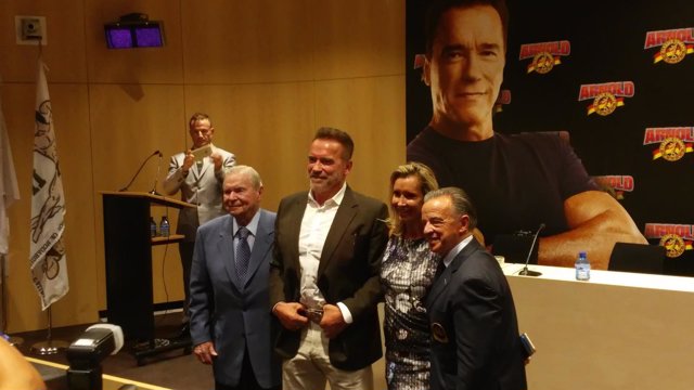 El actor Arnold Schwarzenegger en una visita a Barcelona