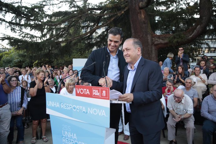 Acto del PSdeG en Redondela, con Pedro Sánchez