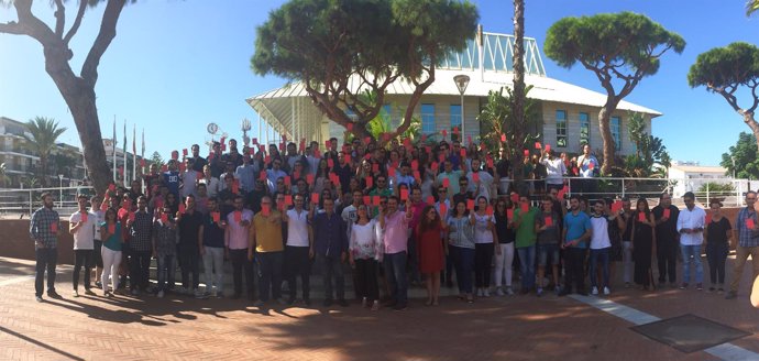 Juventudes Socialistas en en la IV escuela en Punta Umbría