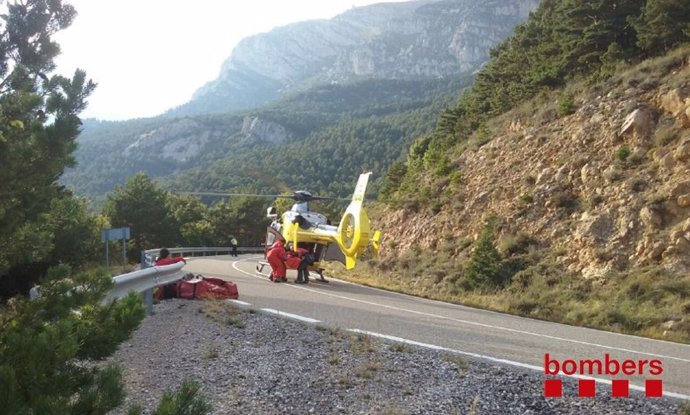 Rescate en helicóptero en Guixers (Lleida)