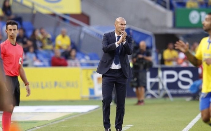 Zinedine Zidane en el partido ante Las Palmas