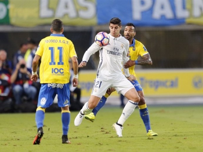 Álvaro Morata en el partido ante Las Palmas