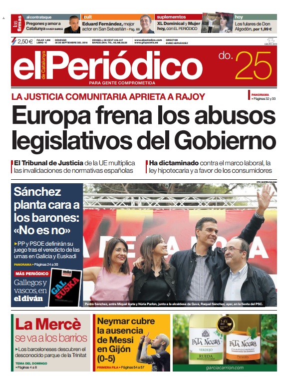 EL PERIÓDICO 25 septiembre