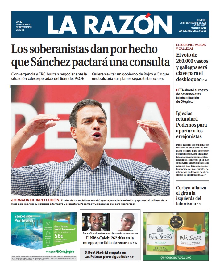 LA RAZÓN 25 septiembre