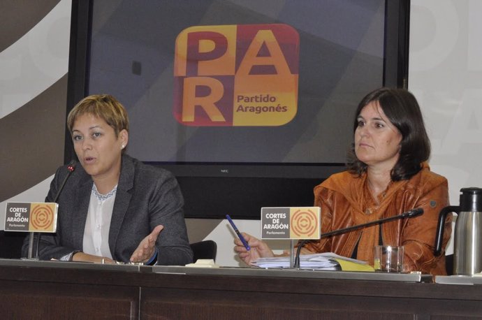 Berta Zapater y Elena Allué, diputadas del PAR