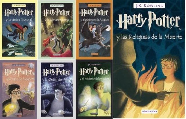 Portadas de los libros de Harry Potter