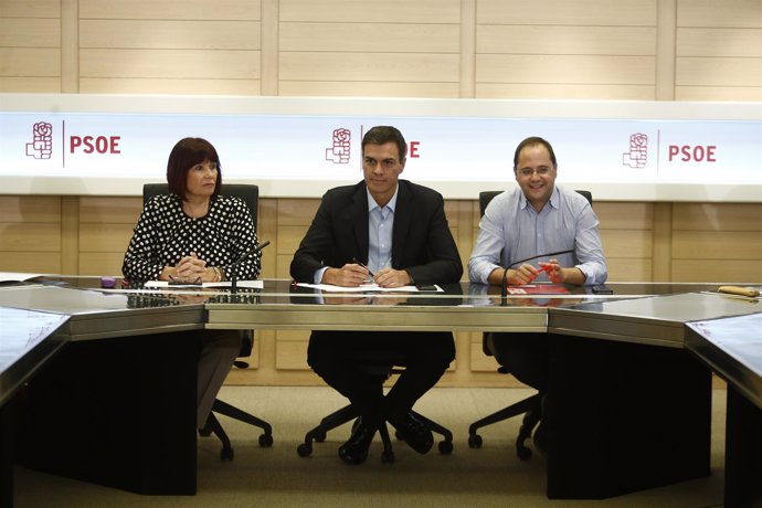 Pedro Sánchez preside la Comisión Permanente de la Ejecutiva Federal del PSOE