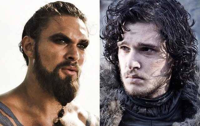 Khal Drogo y Jon Snow de Juego de tronos 