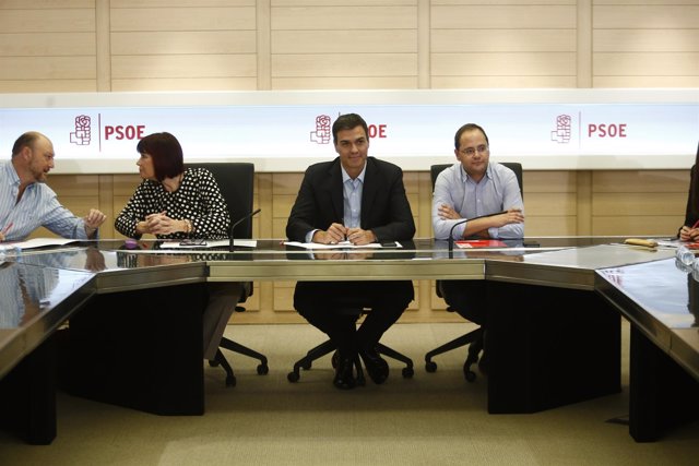 Pedro Sánchez preside la Comisión Permanente de la Ejecutiva Federal del PSOE