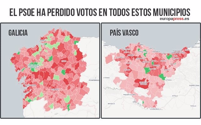 Los malos resultados del PSOE, explicados en cuatro gráficos