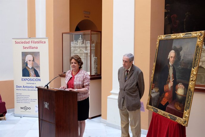 Castreño presenta la exposición de la Sociedad Filatélica Sevillana